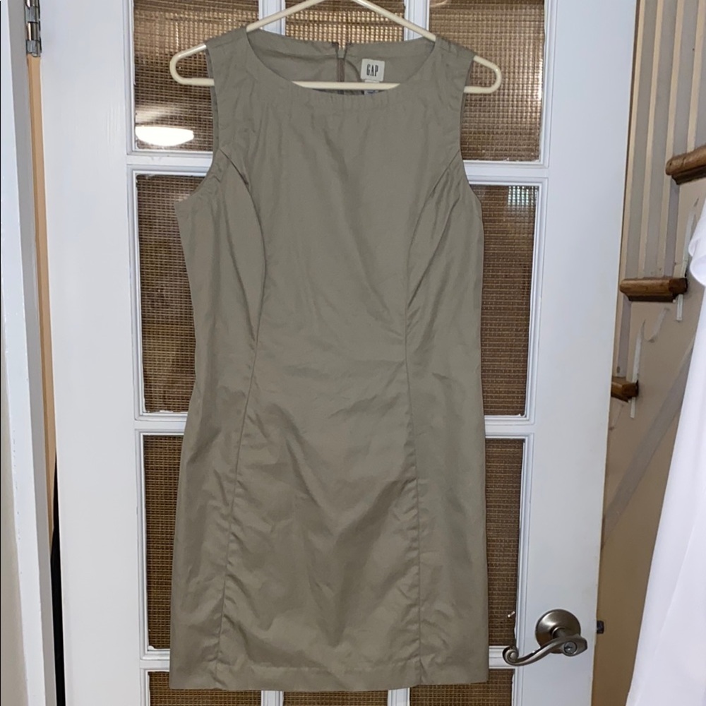 Vintage GAP Women's Tan Sleeveless Dress